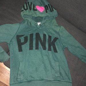 VS - PINK - green hoodie - size M